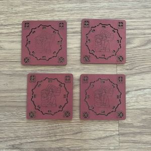 Dante Interactivo Set of 4 Mexico Wooden Coasters NEW